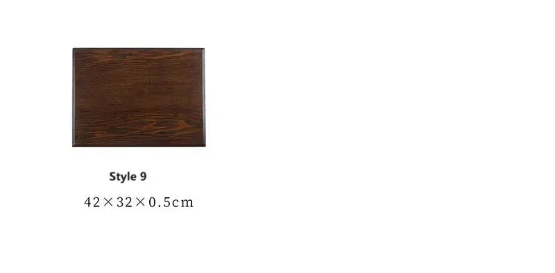 HeMu Natural Walnut Wooden Rectangular Tray Round Beech Handle Tray Kitchen Bread Fruit Shelving Restaurant Hotel Serving Tray colegio culinario de morelia