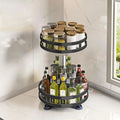 360°Rotation Spice Rack Organizer Jar Cans For Kitchen Accessories Non-Skid Carbon Steel Storage Tray For Seasonings And Spices colegio culinario de morelia
