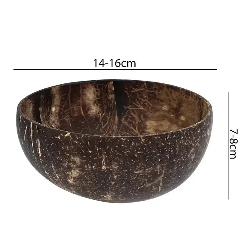 8/1PCS Natural Coconut Bowl Set Salad Coco Smoothie Mixing Rice Ramen Bowl with Wooden Spoon for Dessert Fruit Kitchen Tableware colegio culinario de morelia