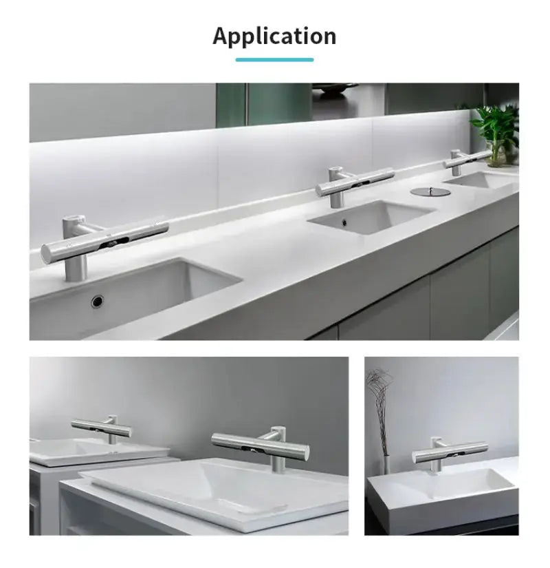 AIKE Automatic Air Hands Dryer Creative Hands Washing and Drying 2 in 1 Design Air Tap Bathroom Faucet with Hand Dryer AK7120 colegio culinario de morelia