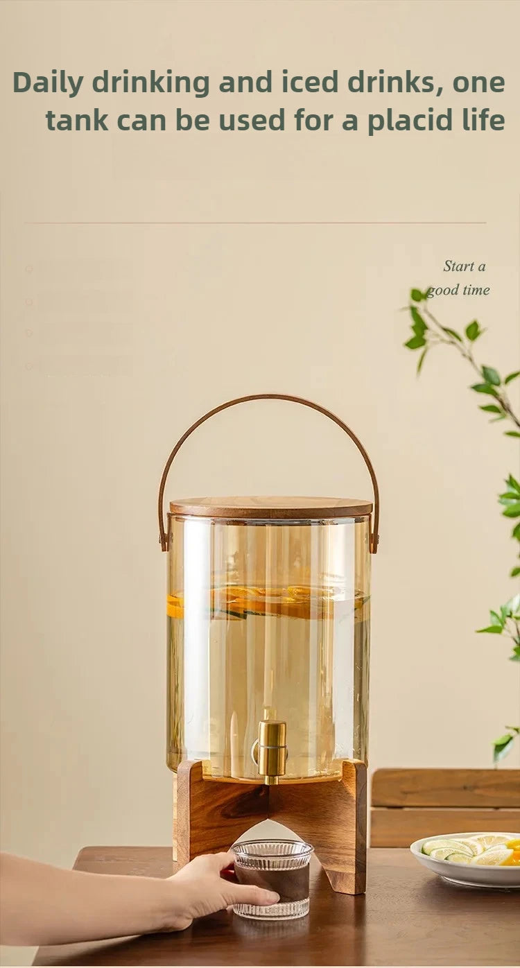 Glass Cold Kettle High-Temperature Resistant Commercial Juice Tank for Home Use Summer Beverage Storage for Kitchen & Bar Chef's Market