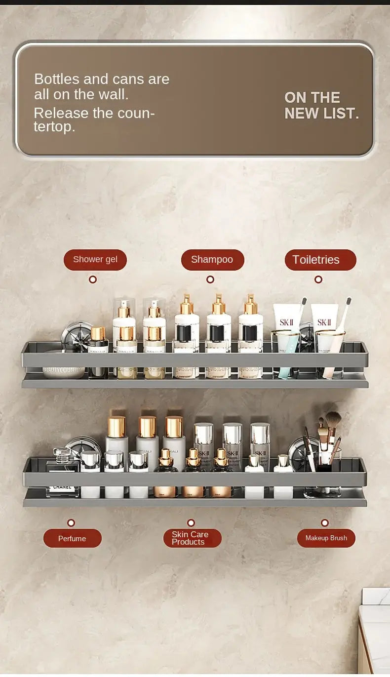 Kitchen suction cup storage rack, wall-mounted seasoning bottle box, multifunctional storage rack for spices, no drilling requir colegio culinario de morelia