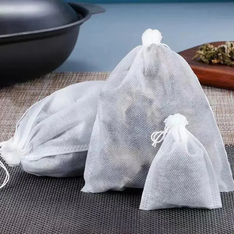 100pcs Disposable Tea Filter Bags; Drawstring Filter Tea Bags colegio culinario de morelia