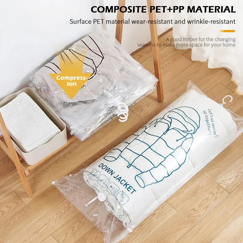 Hanging Vacuum Storage Bags Space Saver Bags Vacuum Seal Storage Bag for Suits Dress Coats Jackets Closet Organizer and Storage colegio culinario de morelia