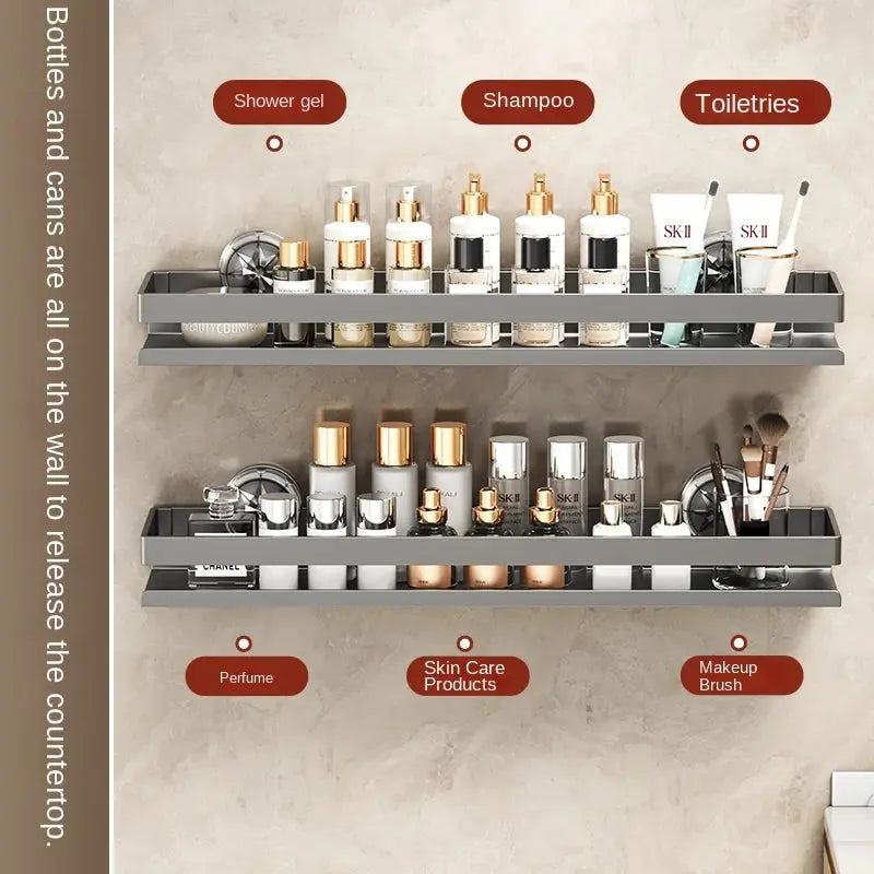 Kitchen suction cup storage rack, wall-mounted seasoning bottle box, multifunctional storage rack for spices, no drilling requir colegio culinario de morelia