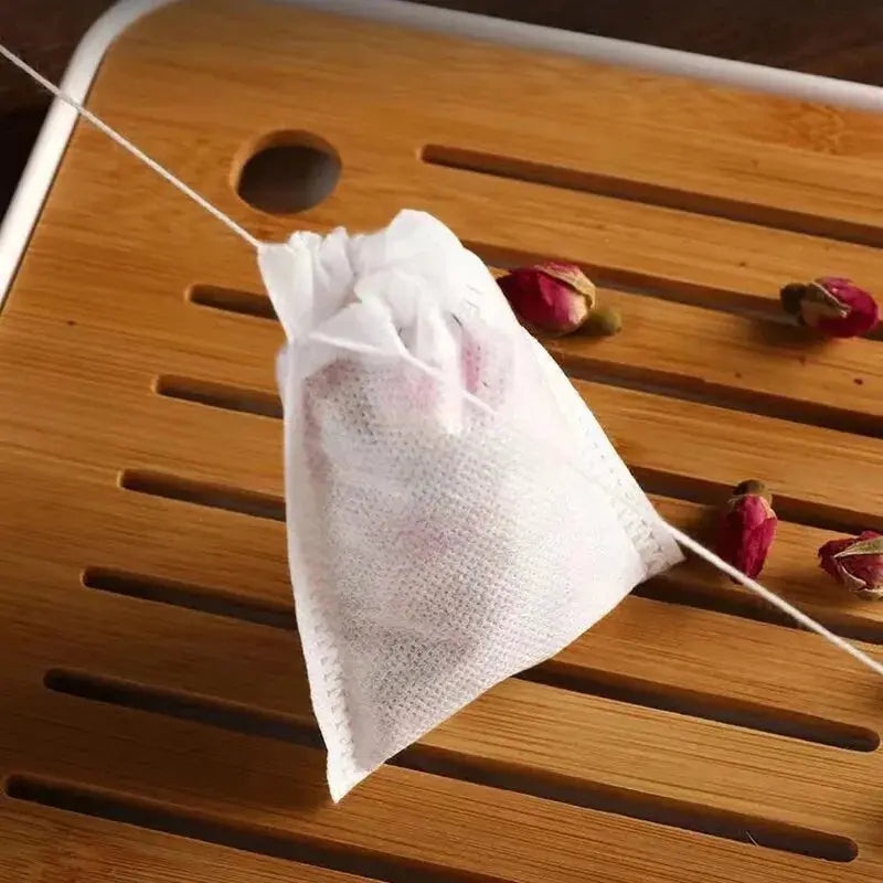 100pcs Disposable Tea Filter Bags; Drawstring Filter Tea Bags colegio culinario de morelia