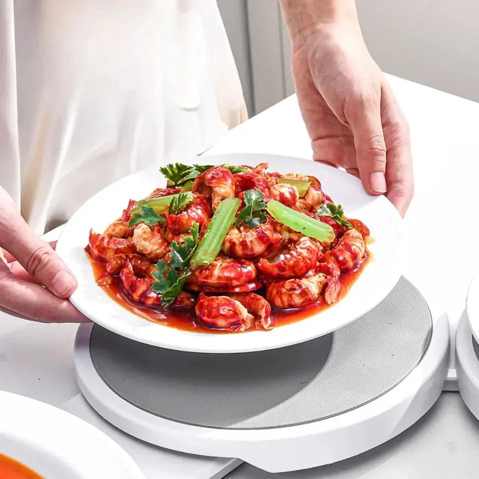 Dining Table Rotating Food Tray Foldable Space Saving Dish Outdoor Family Picnic Saucer Easy To Assemble and Clean Dining Tools colegio culinario de morelia