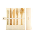 Bamboo Travel Tableware Reusable Bamboo Cutlery Set with Carrying Case Portable Wooden Dinnerware Bamboo Charcoal Toothbrush Chef's Market