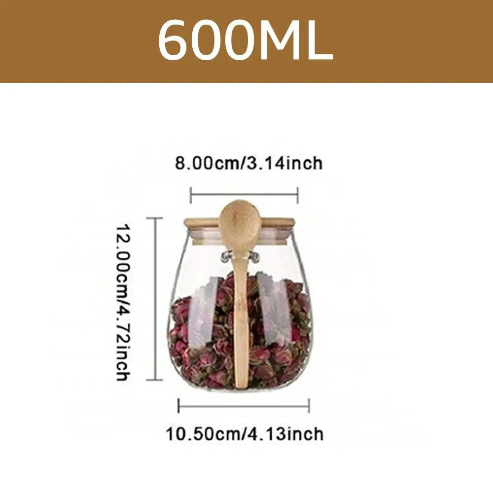 Hermetic Containers for Food Storage Pots Glass Jar with Lid Sealed Container Sugar Tea Cans Airtight Coffee Jars Kitchen Supply colegio culinario de morelia