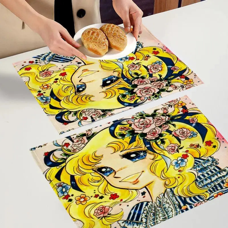 Candy Candy  Placemat Custom Cotton Linen Dining Table Mats Bohemian Coaster Pad Bowl Cup Mat Home Decor 7.17WJY colegio culinario de morelia