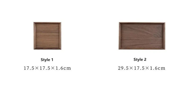 HeMu Natural Walnut Wooden Rectangular Tray Round Beech Handle Tray Kitchen Bread Fruit Shelving Restaurant Hotel Serving Tray colegio culinario de morelia