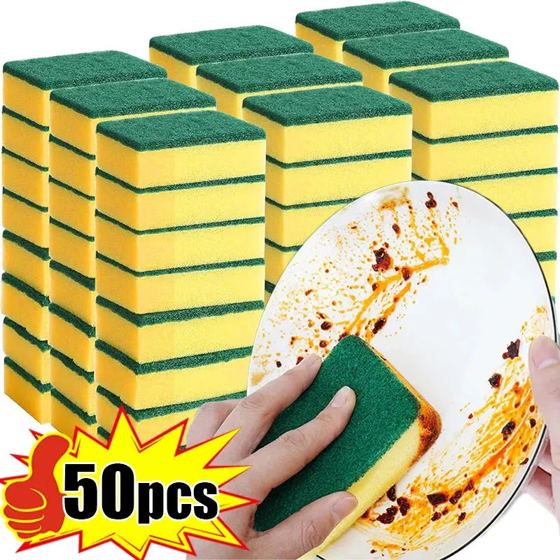 Double sided magic sponge for motorcycles, pots, and kitchens - heavy-duty grease cleaning sponge colegio culinario de morelia