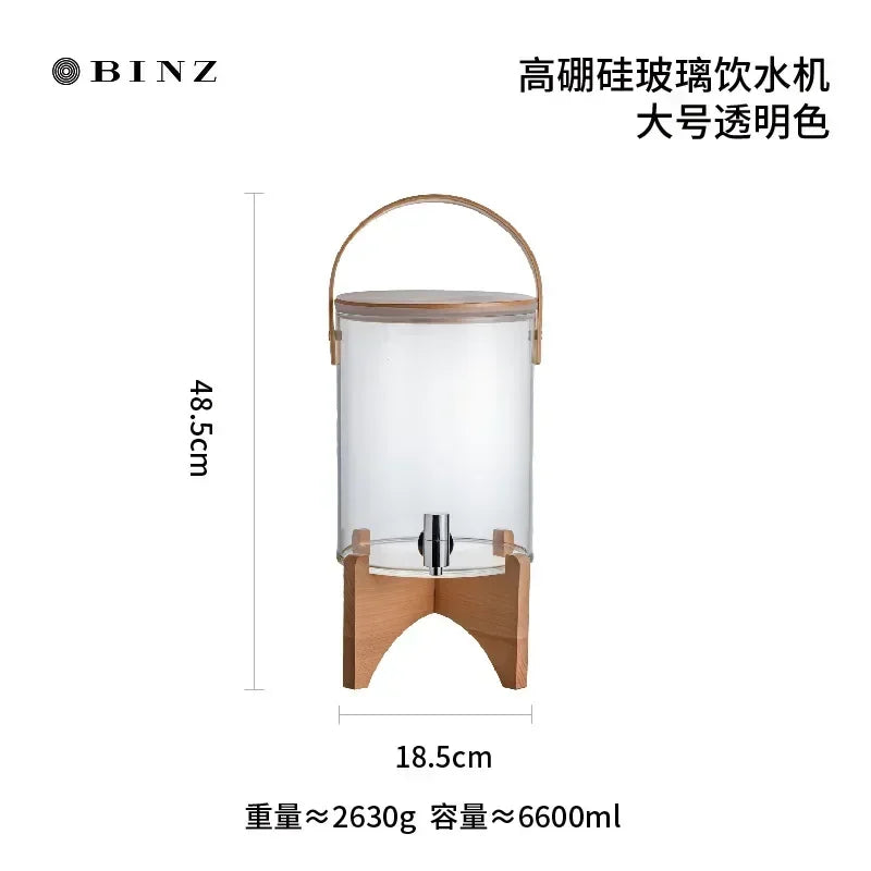 Glass Cold Kettle High-Temperature Resistant Commercial Juice Tank for Home Use Summer Beverage Storage for Kitchen & Bar Chef's Market