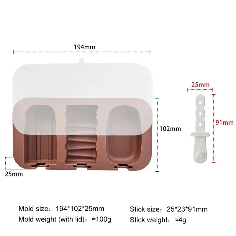 Homemade Popsicle 3-Cavity Ice Cream Mold Food Grade Silicone Letters JOY SMILE COOL YUM DIY Ice Lattice Ice Pop Molds colegio culinario de morelia