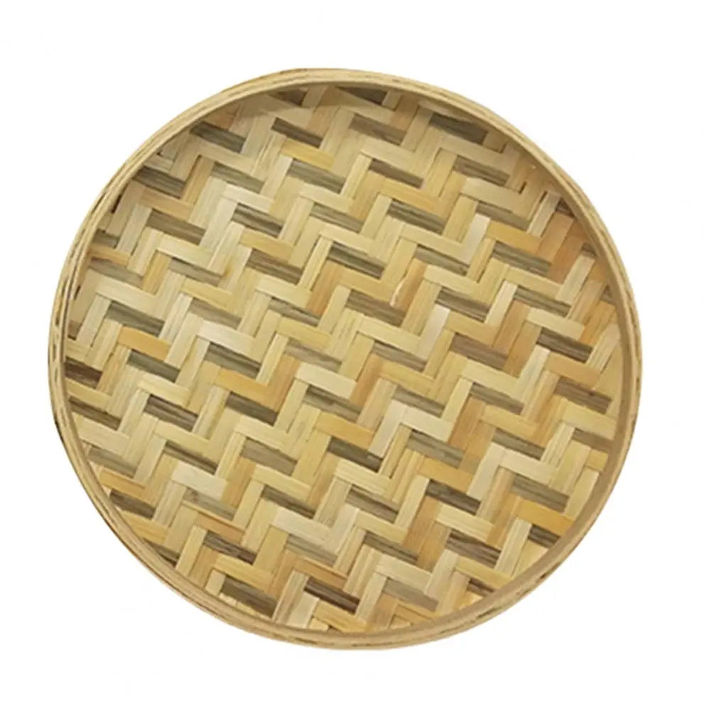 Bamboo Sieve Handmade Natural Bamboo Basket Storage Container Weaving Sieve Fruit Tea Basket Storage Organizer Storage Trays colegio culinario de morelia