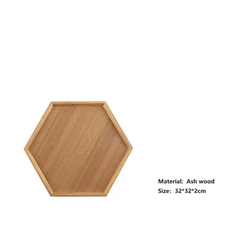 HeMu Natural Walnut Wooden Rectangular Tray Round Beech Handle Tray Kitchen Bread Fruit Shelving Restaurant Hotel Serving Tray colegio culinario de morelia