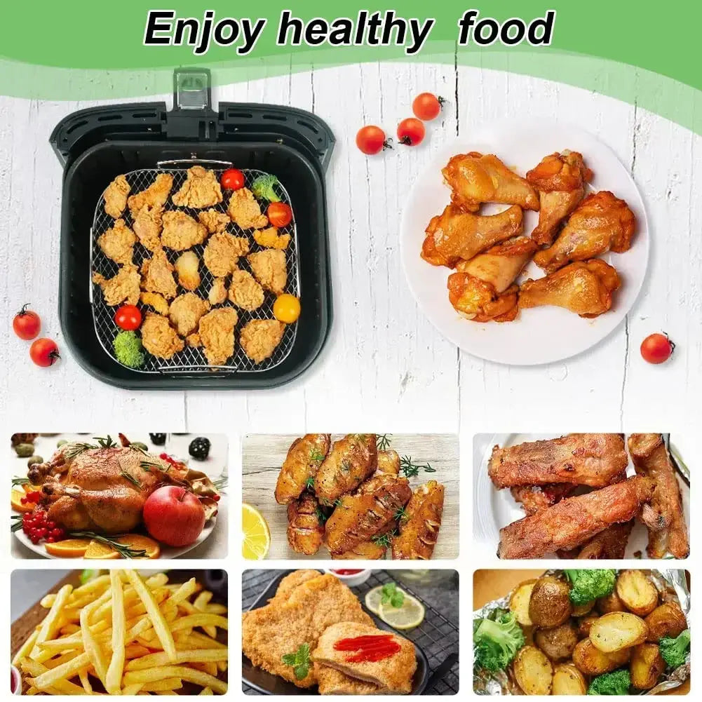 Multi-layer Detachable Grill Rack Thickened Air Fryer Baking Rack Metal Square/Round/Rectangle Oven Grill Racks  Kitchen Tools colegio culinario de morelia