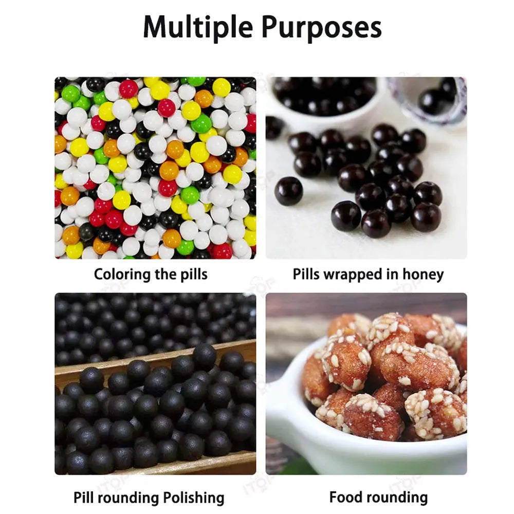 ITOP Chocolate Sugar Coasting Machine 30cm Roller Commercial Small Candy Coater Machine Chocolate Bean Coating Dragee Machine colegio culinario de morelia