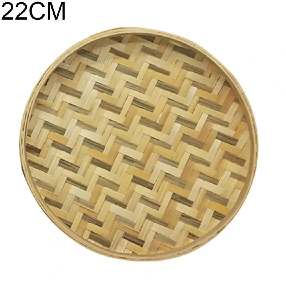 Bamboo Sieve Handmade Natural Bamboo Basket Storage Container Weaving Sieve Fruit Tea Basket Storage Organizer Storage Trays colegio culinario de morelia