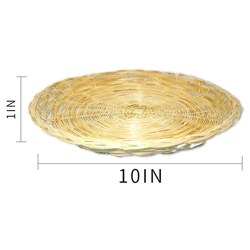 Bamboo Paper Plate Holder - 10 Inch Round Woven Plate Holder, Reusable Paper Plate Holders For Picnic Party colegio culinario de morelia