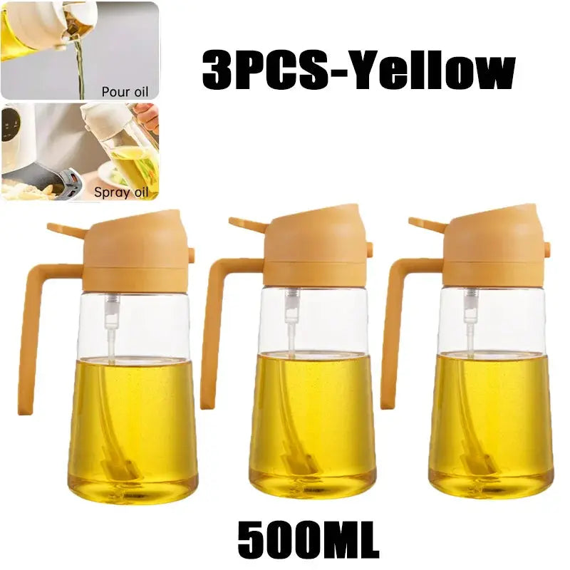 200/300/500ml Oil Spray Bottle BBQ Cooking Olive Oil Sprayer Plastic Baking Oil Spray Empty Bottle Vinegar Bottle Or  Oil brush colegio culinario de morelia