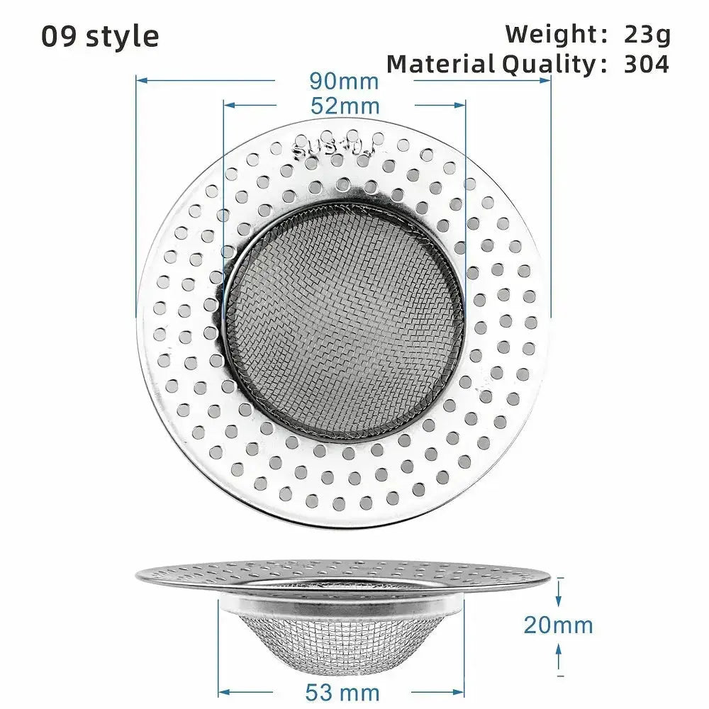 Kitchen Sink Strainer Sink Grid Filter Stainless Steel Mesh Drain Hole Filter Protection Against Clogging Kitchen Accessories colegio culinario de morelia