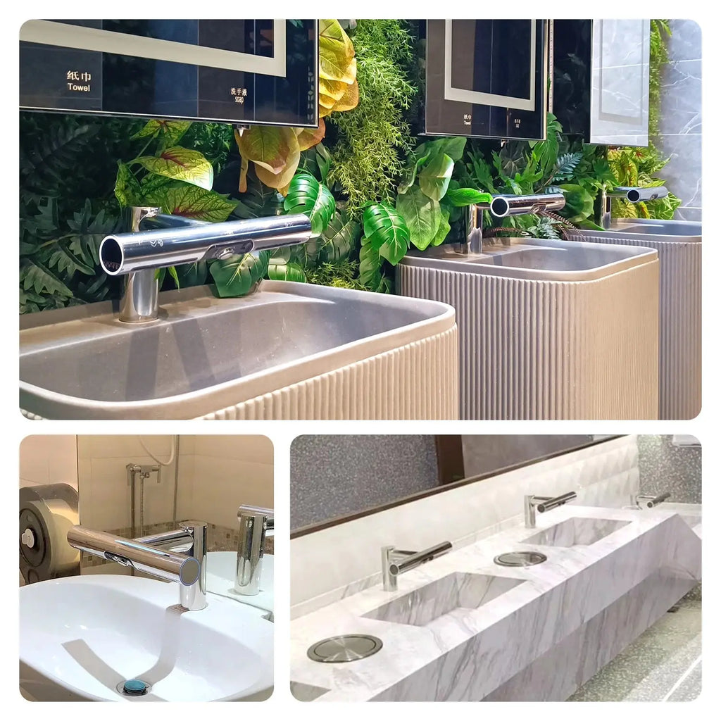 AIKE Automatic Air Hands Dryer Creative Hands Washing and Drying 2 in 1 Design Air Tap Bathroom Faucet with Hand Dryer AK7120 colegio culinario de morelia