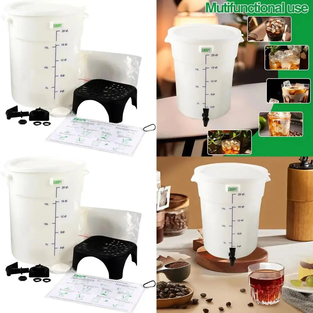 5-Gallon Commercial Cold Brew Coffee System - White colegio culinario de morelia