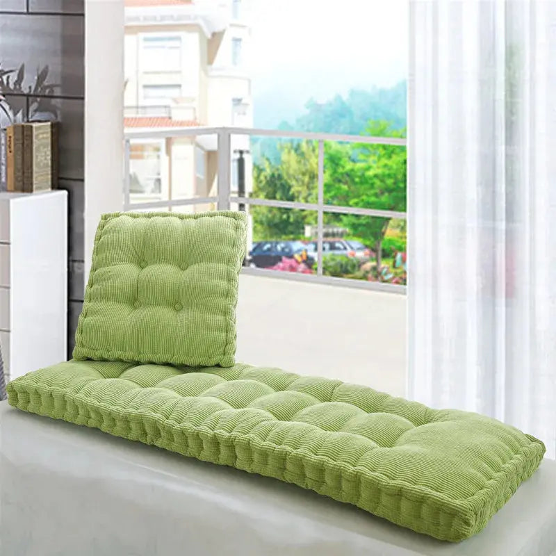 Inyahome Oversized Thickened Long Bench Cushion Pad Chair Seat Cushion Decorative Pillow For Garden Lounger/Bay Window Pad Green colegio culinario de morelia