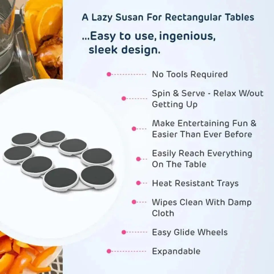 Dining Table Rotating Food Tray Foldable Space Saving Dish Outdoor Family Picnic Saucer Easy To Assemble and Clean Dining Tools colegio culinario de morelia