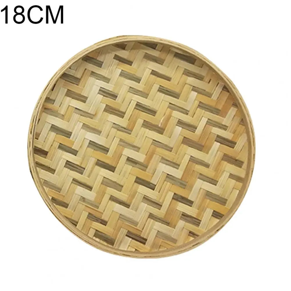 Bamboo Sieve Handmade Natural Bamboo Basket Storage Container Weaving Sieve Fruit Tea Basket Storage Organizer Storage Trays colegio culinario de morelia