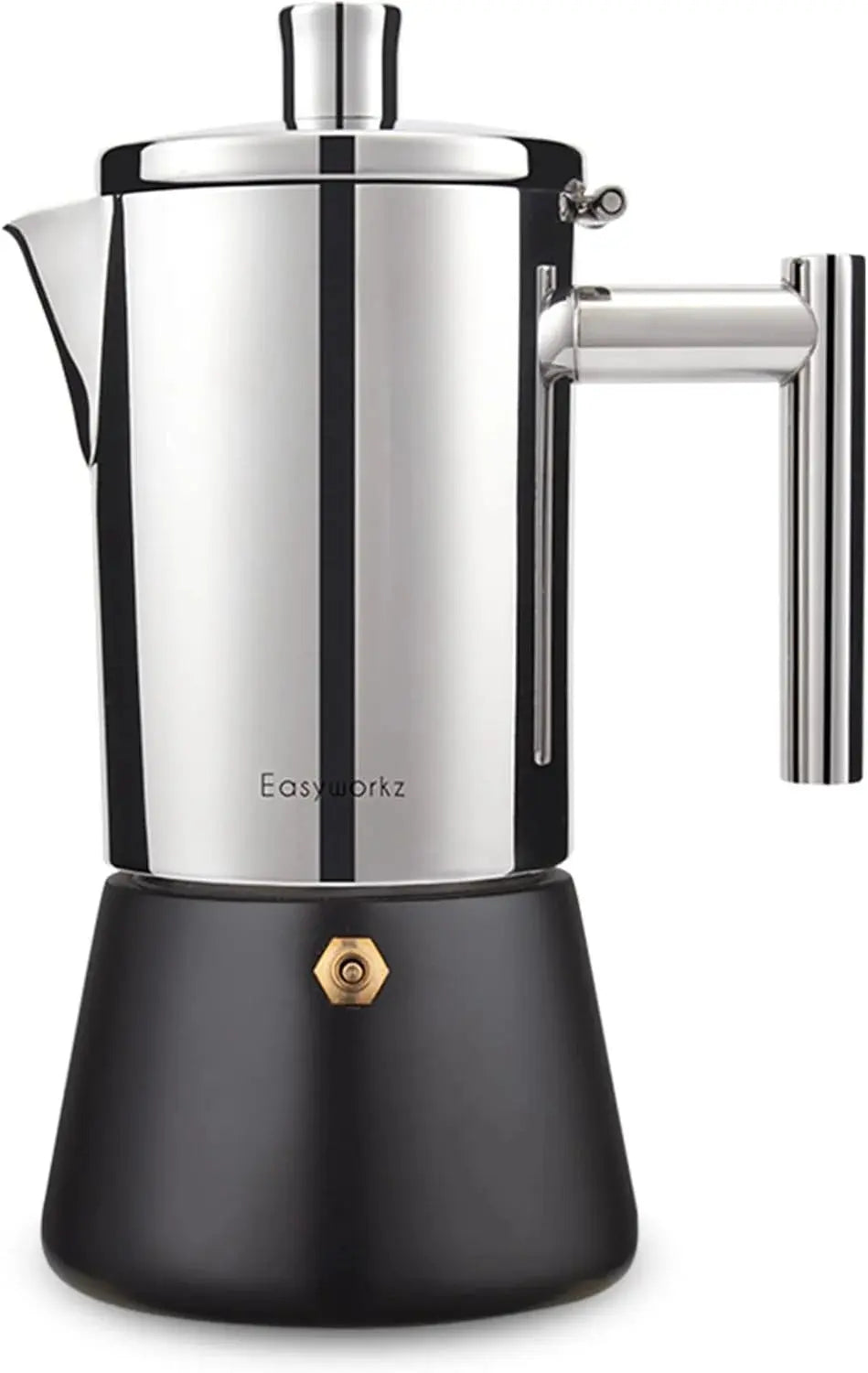 Easyworkz Diego Stovetop Espresso Maker Stainless Steel Italian Coffee Machine Maker 6Cup 10 oz Moka Pot Induction Espresso Pot colegio culinario de morelia