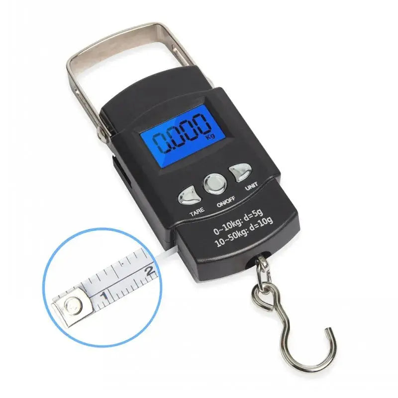 Multifunctional Mini 50kg10g Electronic Fishing Luggage Portable Digital Handheld Weight Hook Scale Tool with ruler Outdoor colegio culinario de morelia
