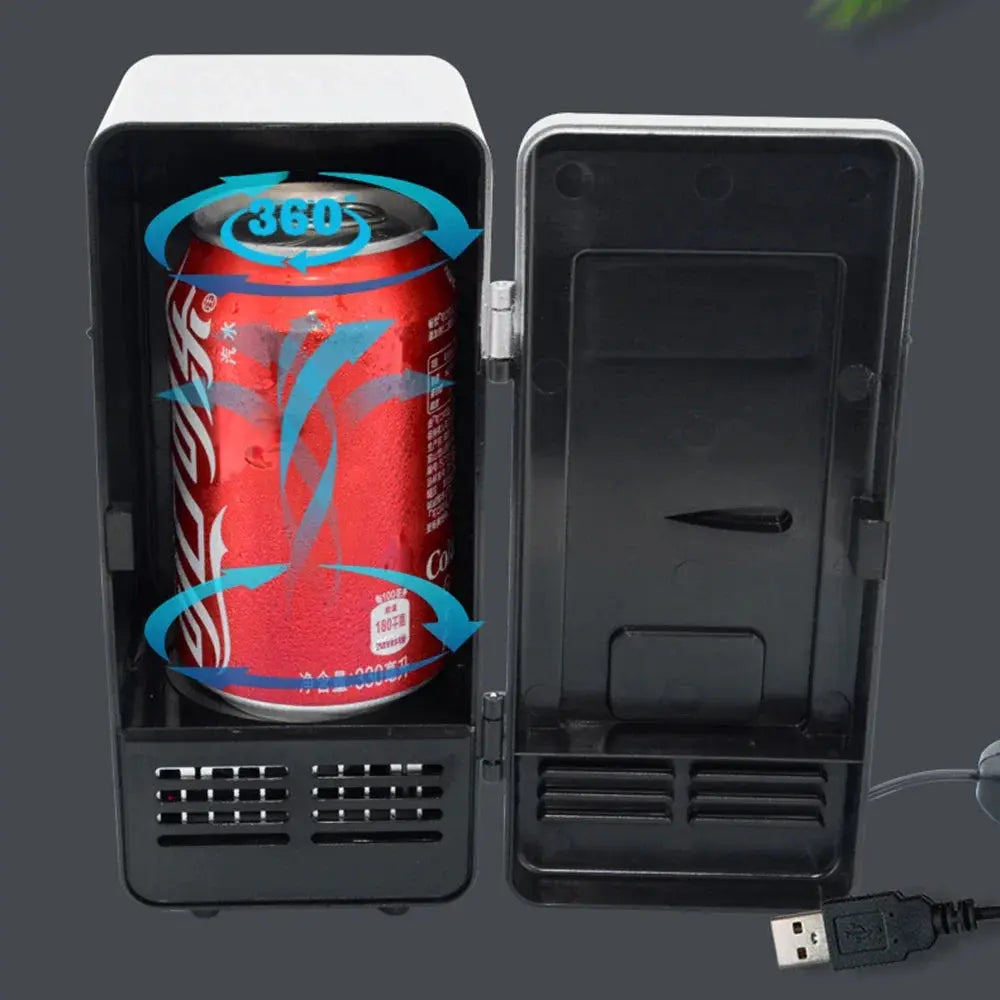 Mini USB Fridge Portable Cooler Beverage Drink Cans Cooler / Warmer Refrigerator for Car Laptop PC Computer Black Red Color colegio culinario de morelia