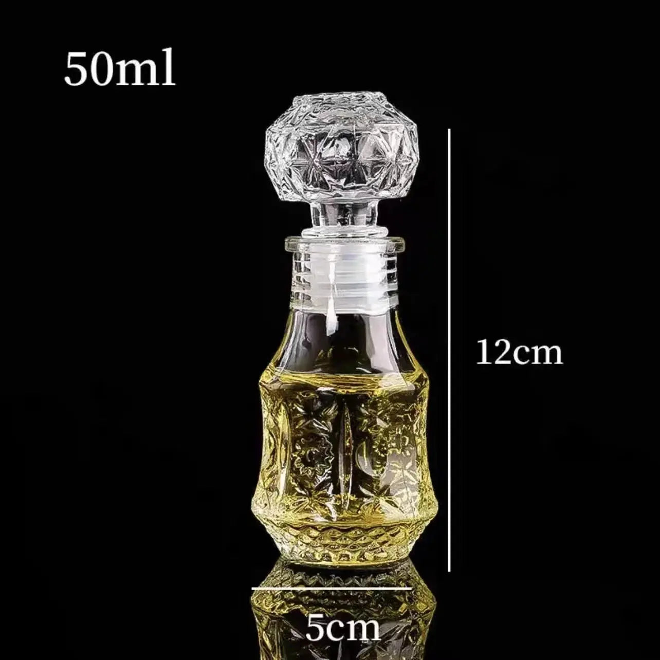 5 10 15 Pcs Whiskey Liquor Bottle 50ml Cute Glass Dispenser Mini Alcohol Guest Gift Wedding Decanter Wine Pot Shot Jars Bar Set colegio culinario de morelia