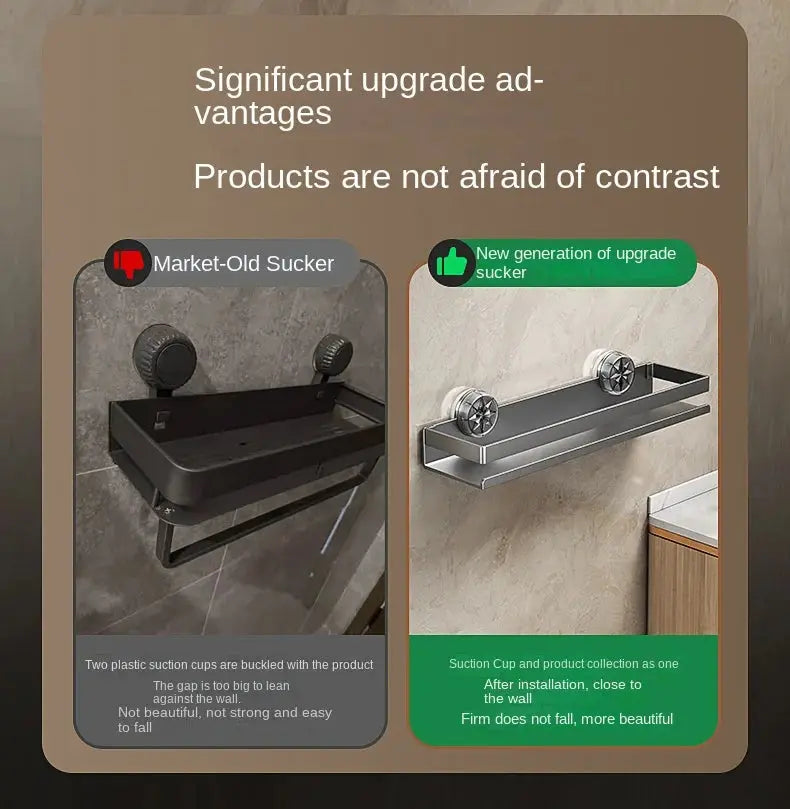 Kitchen suction cup storage rack, wall-mounted seasoning bottle box, multifunctional storage rack for spices, no drilling requir colegio culinario de morelia