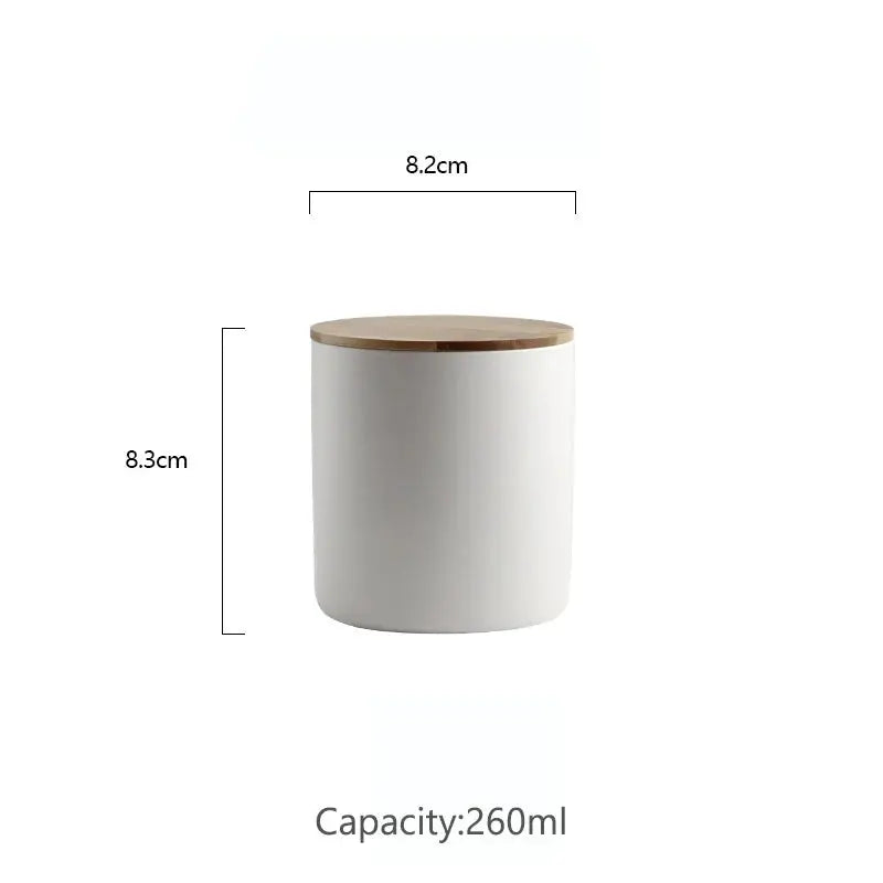 European Ceramic Storage Jar Canister Minimalist Style Kitchen Sealed Grain Dispenser Home Coffee Tea Sugar Container Organizer colegio culinario de morelia