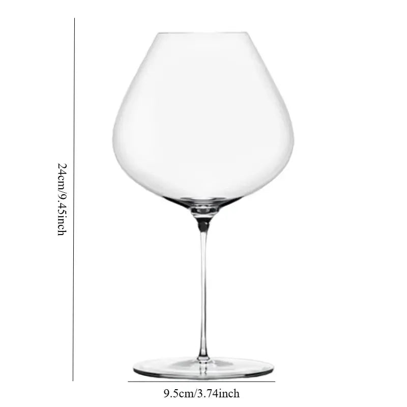 Large Capacity Sydonios Style Upscale Burgundy Cup Crystal Handmade Extremely Thin Wine Glass Aroma Enlarge Goblet colegio culinario de morelia