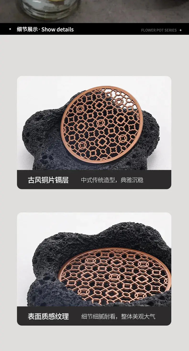 Japanese Tableware Rock Sushi Plate Coal Ball Volcanic Stone Swing Plate Steak Plate Hotel Creative Dining Plate Sushi Dish colegio culinario de morelia