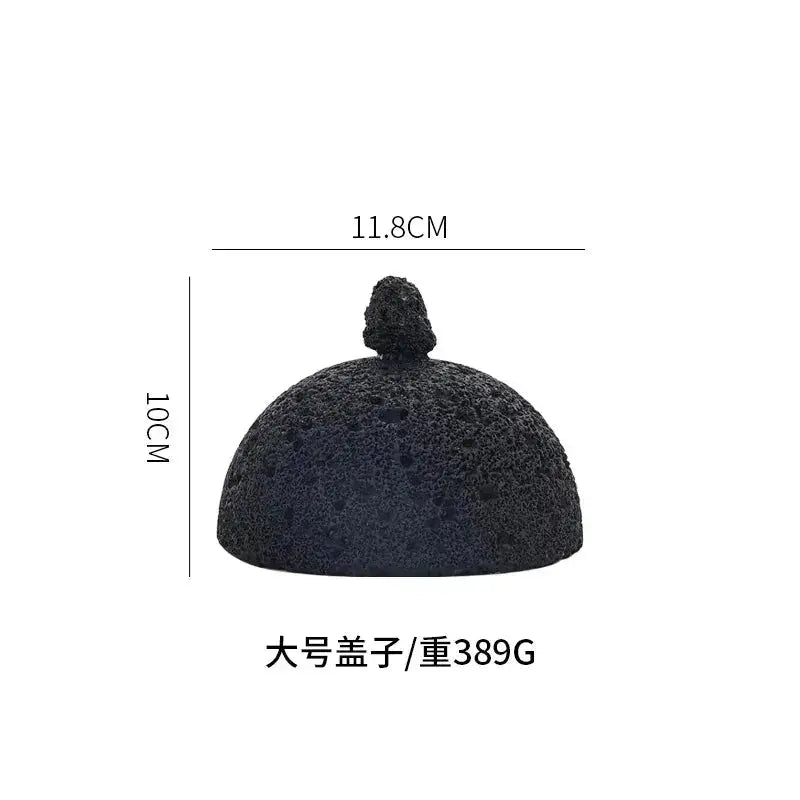 Japanese Tableware Rock Sushi Plate Coal Ball Volcanic Stone Swing Plate Steak Plate Hotel Creative Dining Plate Sushi Dish colegio culinario de morelia