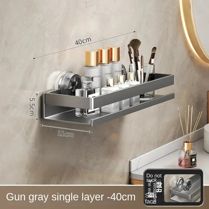 Kitchen suction cup storage rack, wall-mounted seasoning bottle box, multifunctional storage rack for spices, no drilling requir colegio culinario de morelia