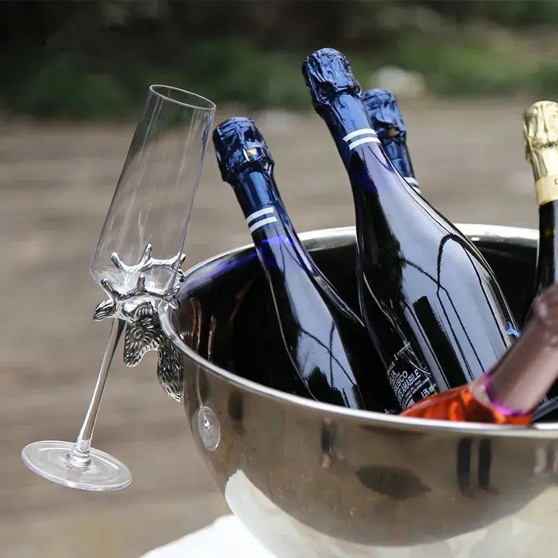 3L Bottle Cooler 304 Stainless Steel Deer Head Ear Can Cooler Champagne Bowl Bucket Keg Double Wall Beer Ice Bucket Bar Supplies colegio culinario de morelia