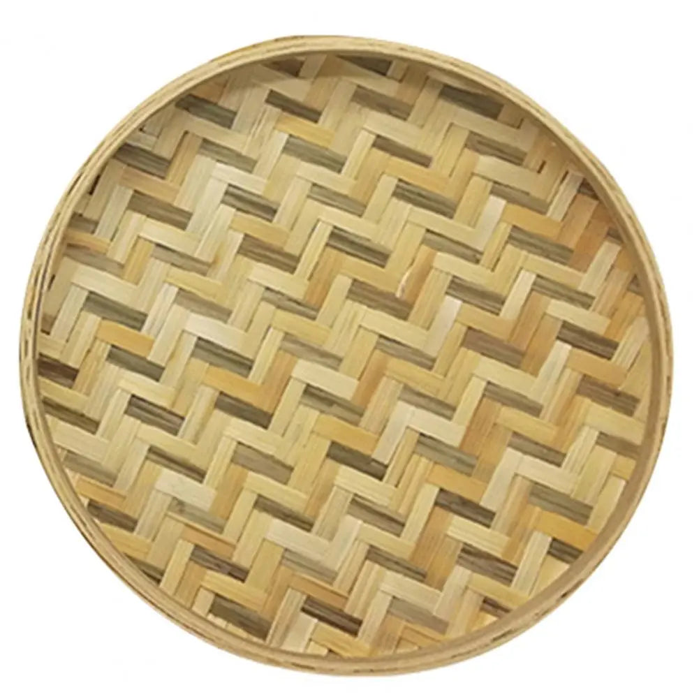 Bamboo Sieve Handmade Natural Bamboo Basket Storage Container Weaving Sieve Fruit Tea Basket Storage Organizer Storage Trays colegio culinario de morelia