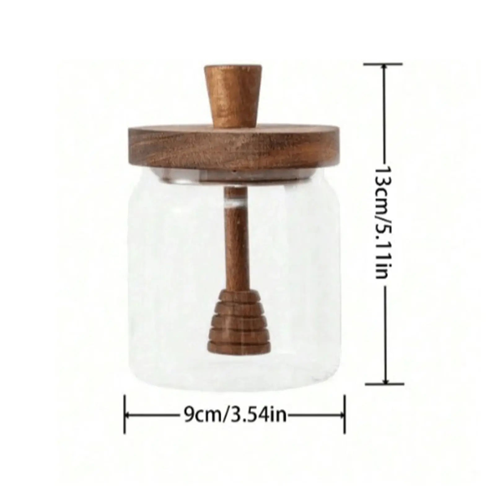 Glass Storage Bottles with Dipper Lid Honey Jars Wide Mouth Honey Containers Syrup Dispenser for Storing Honey and Syrup colegio culinario de morelia