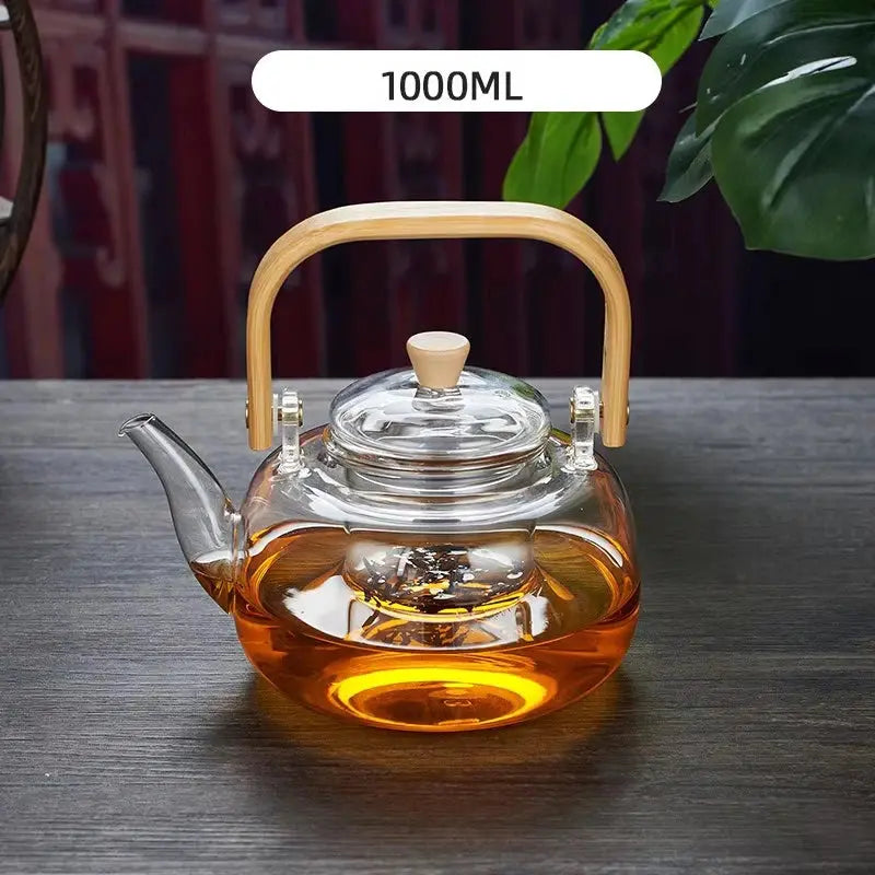 Heat Resistant Glass Teapot with Tea Strainer Infuser Flower Kettle for Electric Ceramic Stoves Kung Fu Teaware for Gas Stoves colegio culinario de morelia