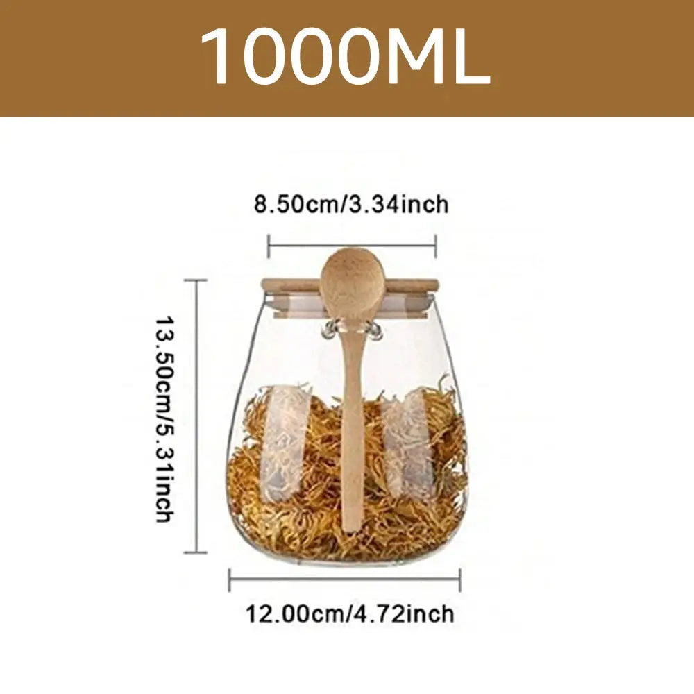 Hermetic Containers for Food Storage Pots Glass Jar with Lid Sealed Container Sugar Tea Cans Airtight Coffee Jars Kitchen Supply colegio culinario de morelia