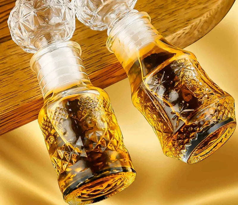 5 10 15 Pcs Whiskey Liquor Bottle 50ml Cute Glass Dispenser Mini Alcohol Guest Gift Wedding Decanter Wine Pot Shot Jars Bar Set colegio culinario de morelia