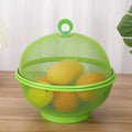Iron Basket Anti-Mosquito Mesh Fruit Vegetable Basket Kitchen Drain Basket Vegetables Fruit Holder Portable Outdoor Picnic Use colegio culinario de morelia