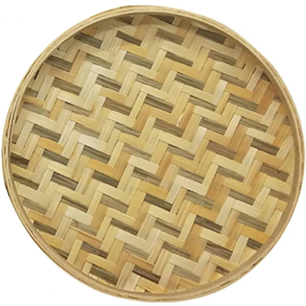 Bamboo Sieve Handmade Natural Bamboo Basket Storage Container Weaving Sieve Fruit Tea Basket Storage Organizer Storage Trays colegio culinario de morelia