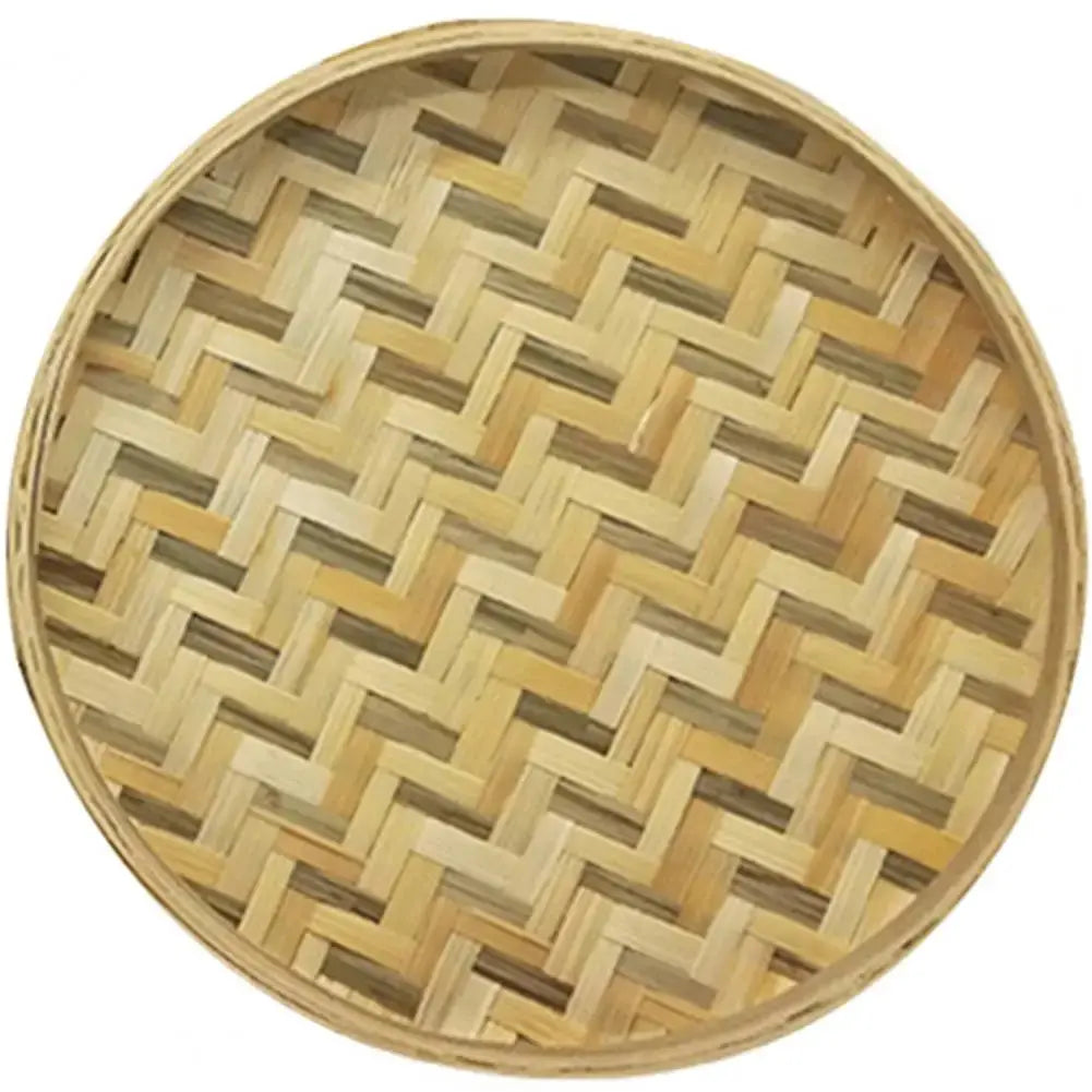 Bamboo Sieve Handmade Natural Bamboo Basket Storage Container Weaving Sieve Fruit Tea Basket Storage Organizer Storage Trays colegio culinario de morelia